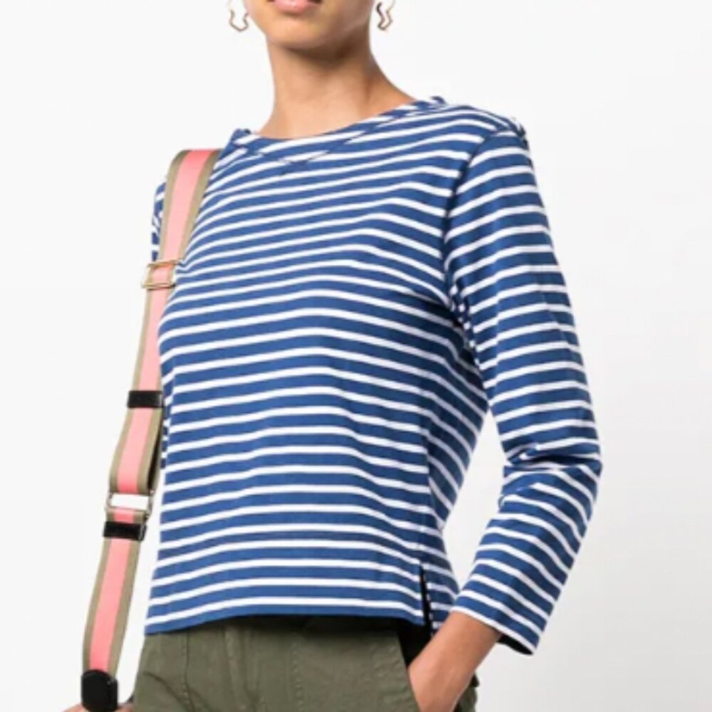 Alex Mill Beachside Tee in Blue Stripe, small